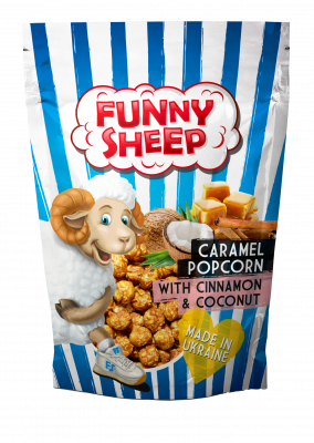 Попкорн у карамелі з корицею та кокосом Попкорн у карамелі з корицею та кокосом